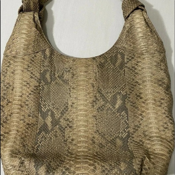 BYRON 100% PYTHON SNAKESKIN HOBO BAG - Picture 2 of 9